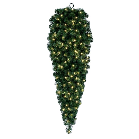 Vickerman 48" Grand Teton Christmas Teardrop with100 Warm White LED Lights", One Size, Green